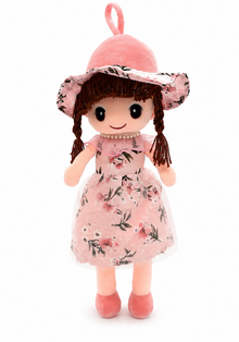 Floral Hat Pearl Necklace Doll Plush Toy 55cm