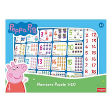 Funskool-Peppa Numbers Puzzle 1-20,Educational,60 Pieces,Puzzle,for 4 Year Old Kids and Above,Toy