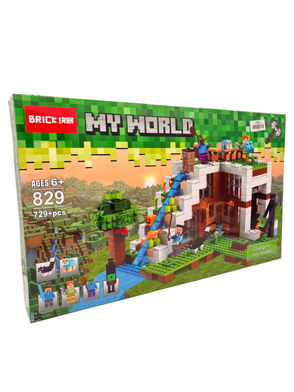 Brick My World Waterfall Base Building Set 829 Blocks