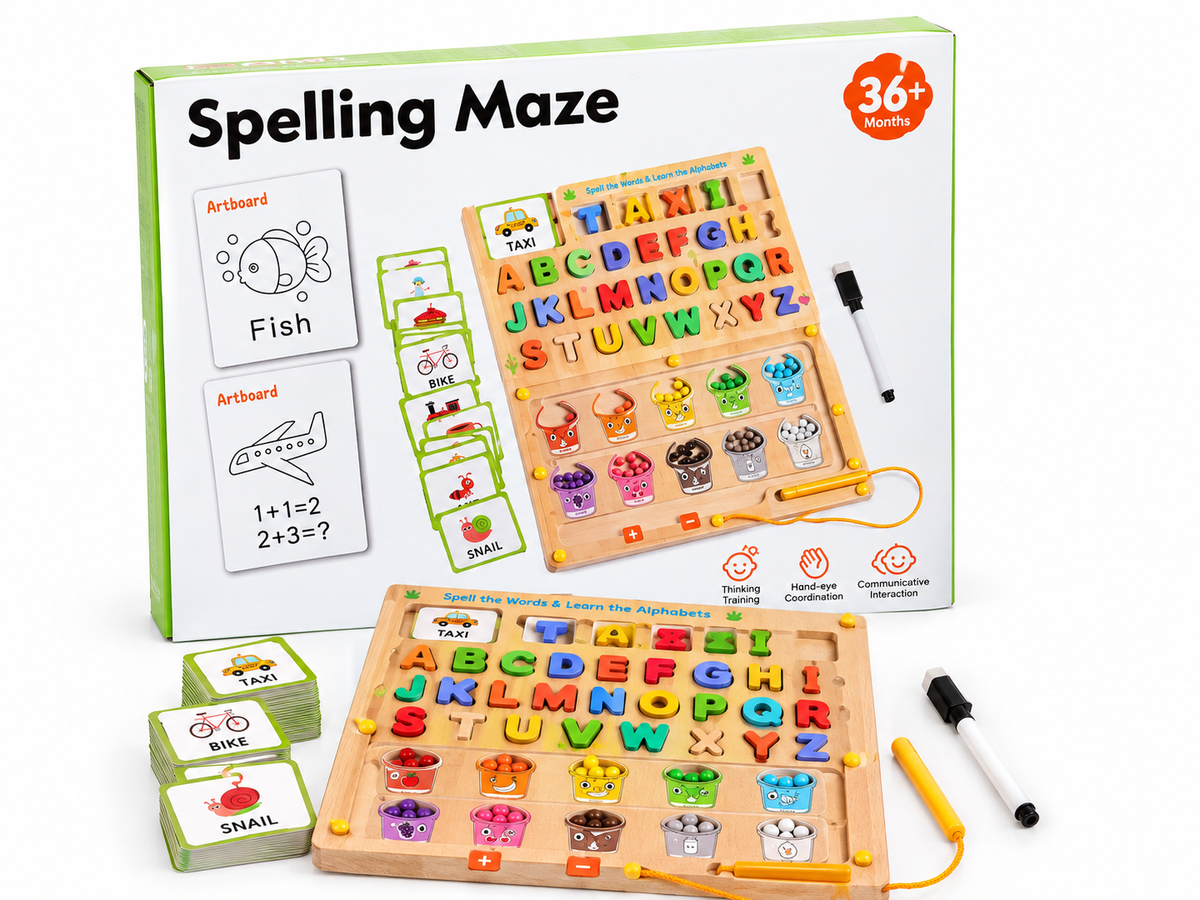 Magnetic Spelling Maze Board Game