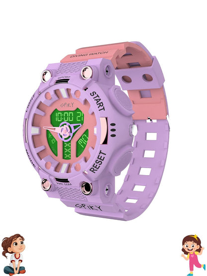 Spiky Eva A31 Kids Sports Watch – Digital + Analog, 50M Water Resistant