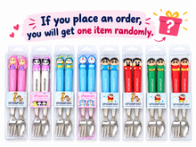 K-Pop Character Spoon and Fork Set with Travel Case