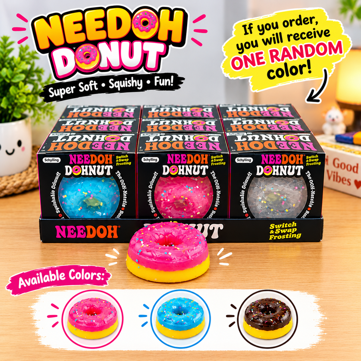 NeeDoh Dohnut Squishy Stress Relief Squeeze Toy