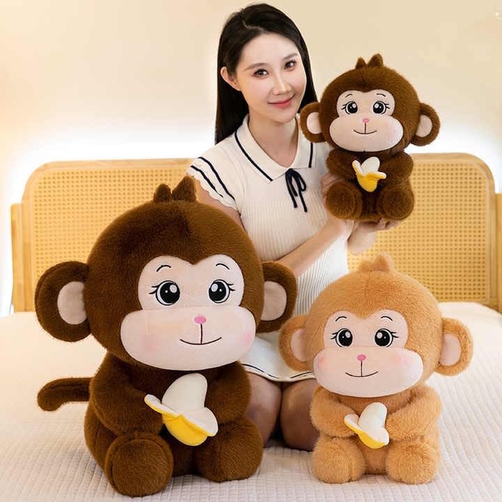Banana Monkey Plush Soft Toy for Kids Pet Kawai Stuffed Animal Cute Big Stuff Toys Doll Teddy Bear, Birthday Gifts for, Kids, Boys, Girls, Decorative Items