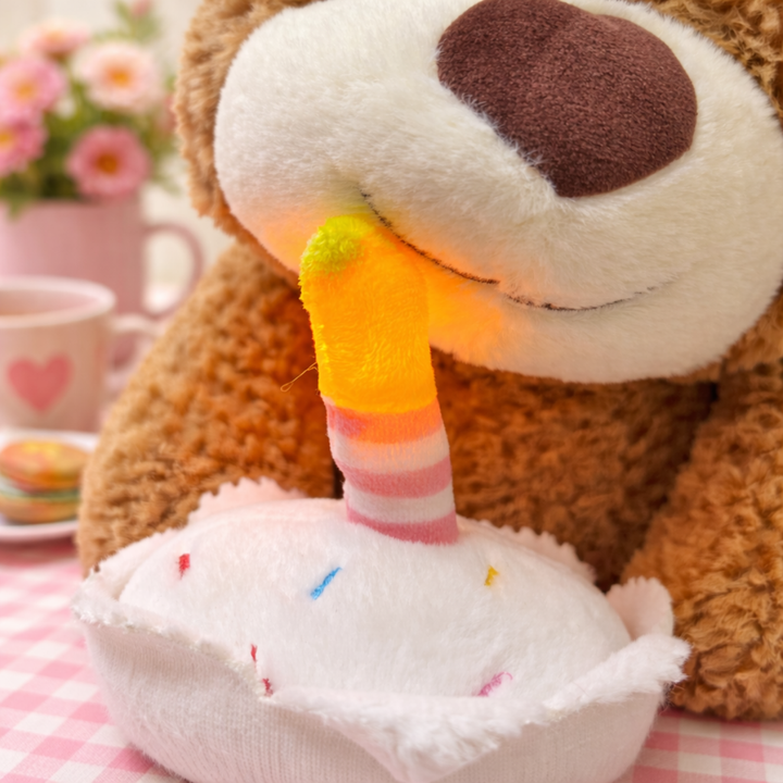 IN Birthday teddy Bear with light and birthday song and music Soft Toy