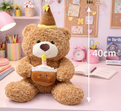 Birthday Teddy Bear with Light and Music – 40cm