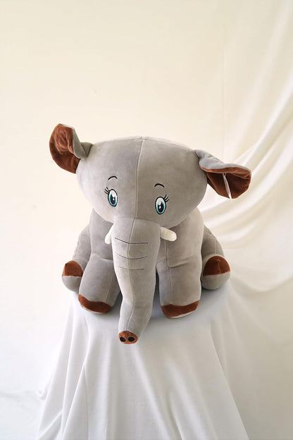 Elephant Soft Toy Stuffed Animal | Big Size, Lightweight, Ultrasoft Fabric, Flexible Body, Best Pillow for Baby, Birthday Gift | Big Cuddly 55cm, Gift for Everyone