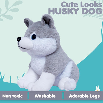 SWARAH Husky Dog Plush Toy for Boys & Girls | Plush Husky Dog Stuffed Animal Puppy Soft Toy