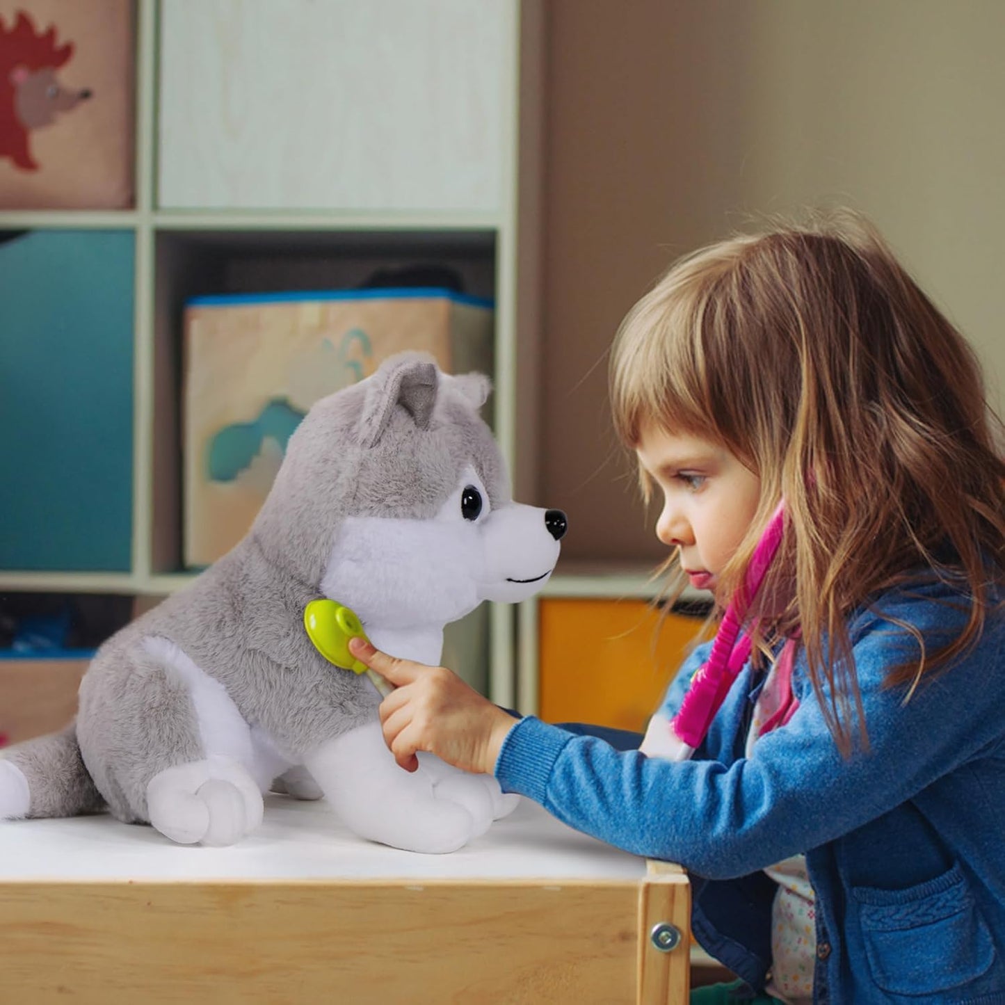 SWARAH Husky Dog Plush Toy for Boys & Girls | Plush Husky Dog Stuffed Animal Puppy Soft Toy