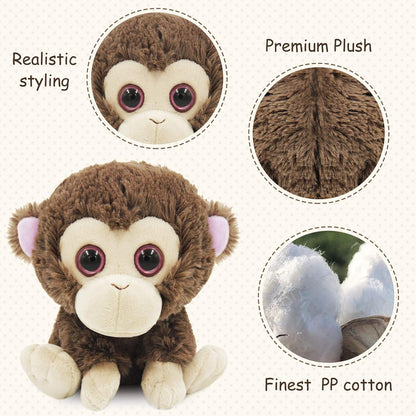 Cute Monkey Small Stuffed Plush Toy - Brown