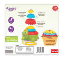 Giggles Funskool Pull Along Turtle, Activity & Learning Toy for Babies, Toddlers, For Baby Boys & Girls, Encourage Walking, Improve Balance, Multicolour, Gift Set for Kids, Ages 18+ Months