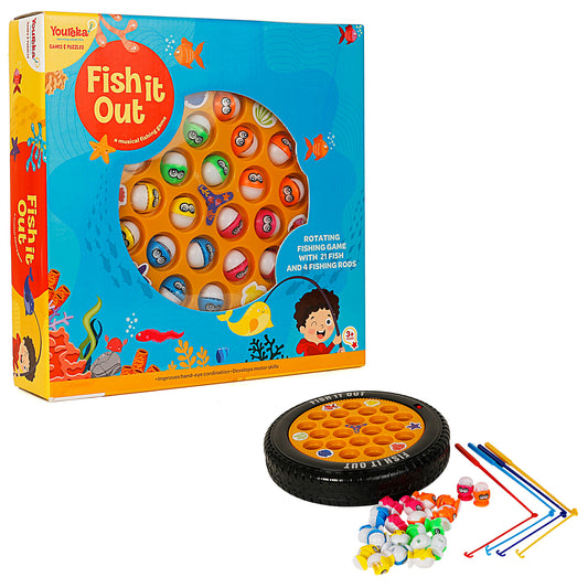 Youreka Orange Fishing Game Small Musical rotating Multicolor 3Y+