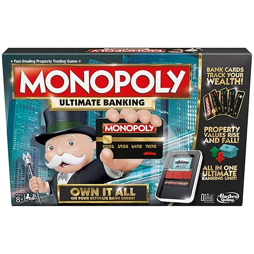 Monopoly Game Ultimate Banking Edition, Unisex, 7Y+ (Multicolor)