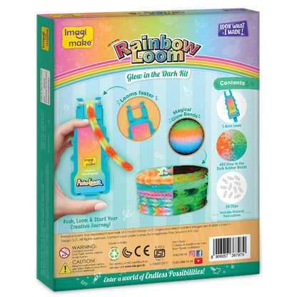 Imagimake Rainbow Loom 450 Bands, Glow in the Dark