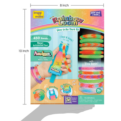 Imagimake Rainbow Loom 450 Bands, Glow in the Dark