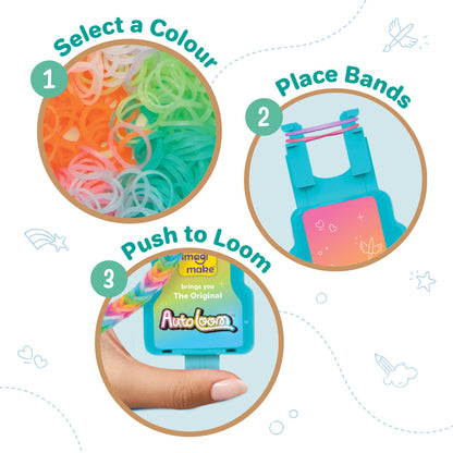 Imagimake Rainbow Loom with Bands, Charms & Beads  825 Bands