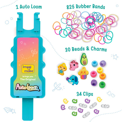 Imagimake Rainbow Loom with Bands, Charms & Beads  825 Bands
