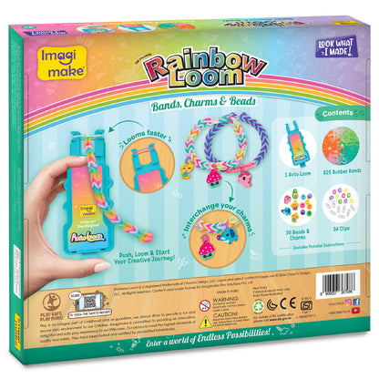Imagimake Rainbow Loom with Bands, Charms & Beads  825 Bands