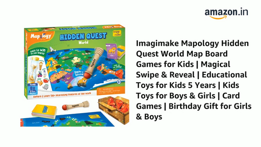 Imagimake Kids Mapology Hidden Quest Board Game