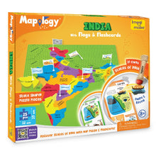 Imagimake Mapology India Map Puzzle with Flags and Flashcards