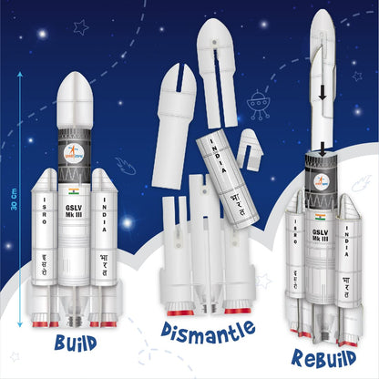 Imagimake Mapology Chandrayaan | ISRO Rocket Model & Satellite | Astronaut Toy | Educational Toys for Kids 5+Years | 3D Puzzles | Gifts for 5 Year Old Boy & Girl| Multicolour