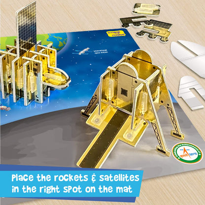 Imagimake Mapology Chandrayaan | ISRO Rocket Model & Satellite | Astronaut Toy | Educational Toys for Kids 5+Years | 3D Puzzles | Gifts for 5 Year Old Boy & Girl| Multicolour
