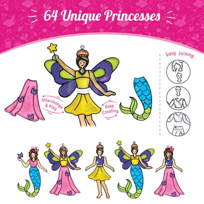 Imagimake DIY Window Art Princess 16-Piece Suncatcher Set