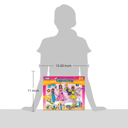 Imagimake DIY Window Art Princess 16-Piece Suncatcher Set