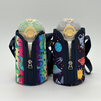 Insulated Steel Sipper with Soft Fabric Bottle Holder 500ml