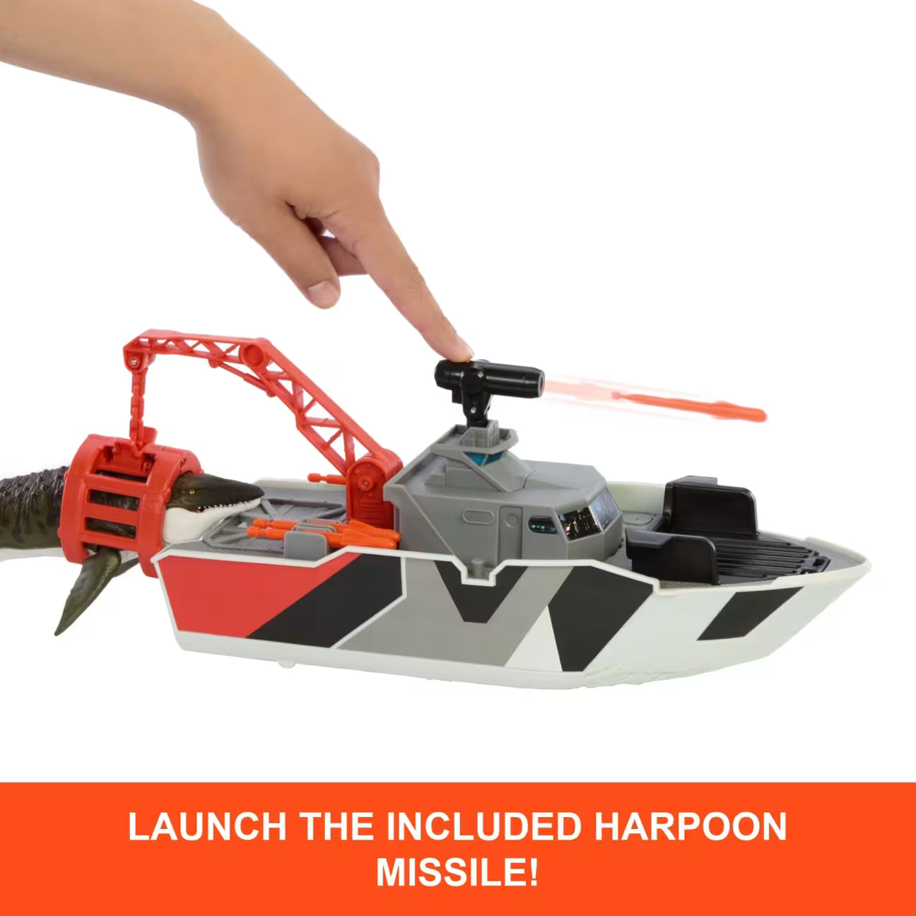Matchbox Jurassic World Mosasaurus Rescue Action Boat Playset