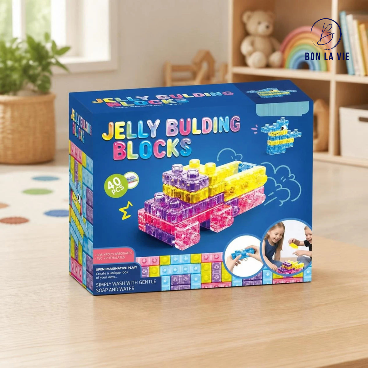Soft Jelly Building Blocks 40 Pcs