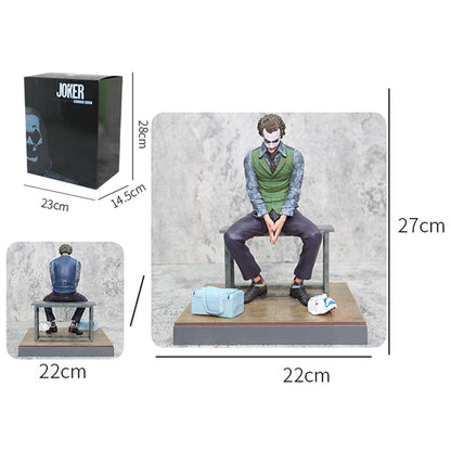 Joker Sitting on Chair Premium Action Figure with Display Base