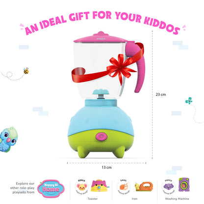 Funskool Giggles Playset Happy Lil Home-Juicer, Bird Inspired Pretend Role-Play Toy with Electronic Sounds,Mixer Blade,for Kids 3 Year Old & Above.