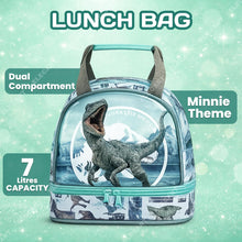Jurassic World Dinosaur Lunch Bag with Handle – Double Compartment