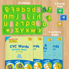 Imagimake Learn to Spell Phonics Kit with Stamps and Activity Books