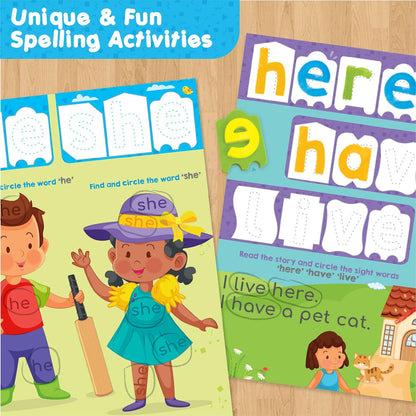 Imagimake Learn to Spell Phonics Kit with Stamps and Activity Books