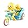 KEENBEY Cartoon Cute Duck Tricycle Toy, Funny Duck Auto Rickshaw Toy, Tricycle Toy with Music and 3D Flashing Lights, Bump and Go Musical Tricycle Toys for Kids (Multi Color)