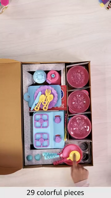 Giggles Funskool Complete Kithcen Playset, Realistic Pretend Cooking Toy for Kids, Encourages Learning & Development, Fun Activity for Babies, Gift Set for Girls, Age 3+ Years