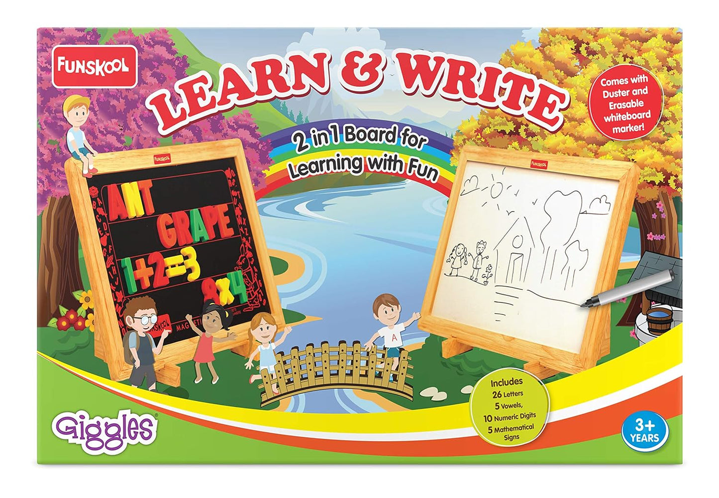 Funskool Giggles Learn and Write 2-in-1 Magnetic Writing Board