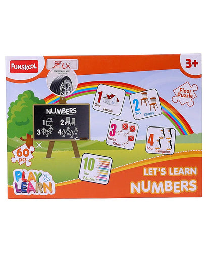 Funskool Play & Learn-Numbers,Educational,60 Pieces,Puzzle,For 3 Year Old Kids And Above,Toy,Multicolor