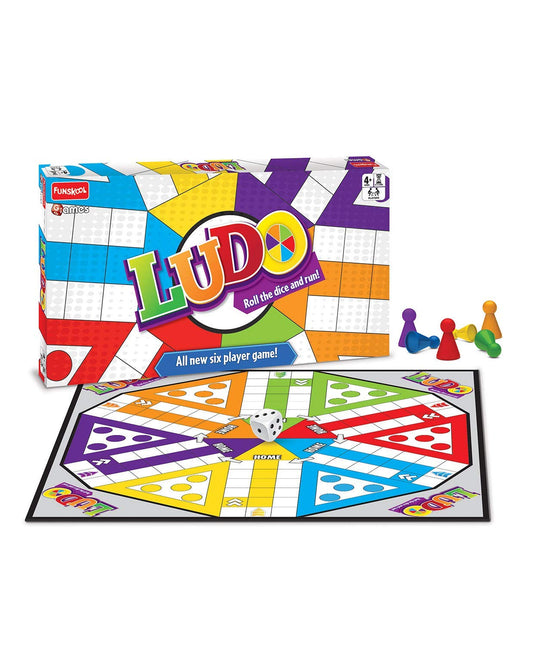 Funskool Games - Ludo 2018, The Classic startegy Game Board, Unique 6 Player Game, Kids and Family, 2-6 Players, 4 & Above