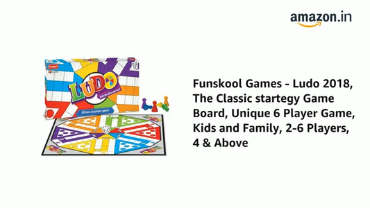 Funskool Games - Ludo 2018, The Classic startegy Game Board, Unique 6 Player Game, Kids and Family, 2-6 Players, 4 & Above