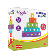 Funskool Giggles, Learning Blocks, Educational Blocks, Teaches Alphabet,Numbers,Shapes & Colours, 3 Years & Above, Preschool Toys, Multicolor