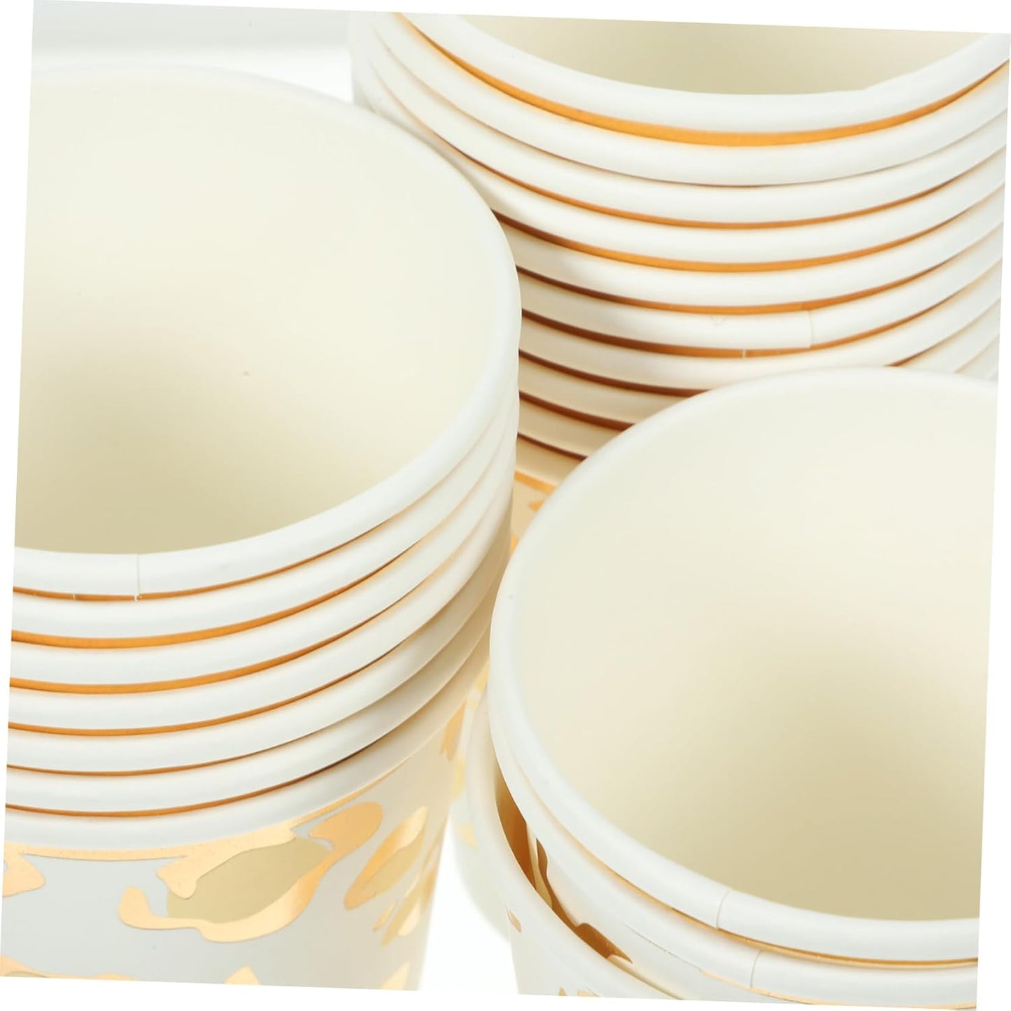 Gold-stitched Leopard Paper Cups 9.5oz Disposable Water Cups for Party Banquet Wedding