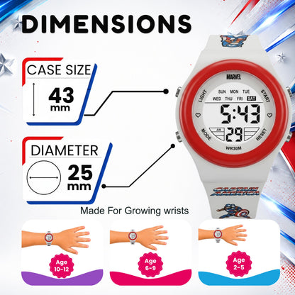 Spiky MB05 Captain America theme Digital Kids Watch