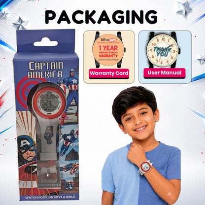 Spiky MB05 Captain America theme Digital Kids Watch