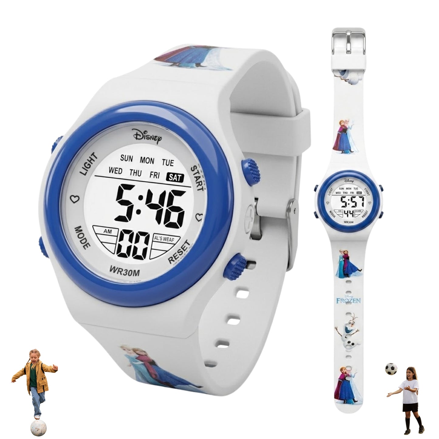 Spiky MB05 Frozen Theme Digital Kids Watch with 7-Color LED Backlight