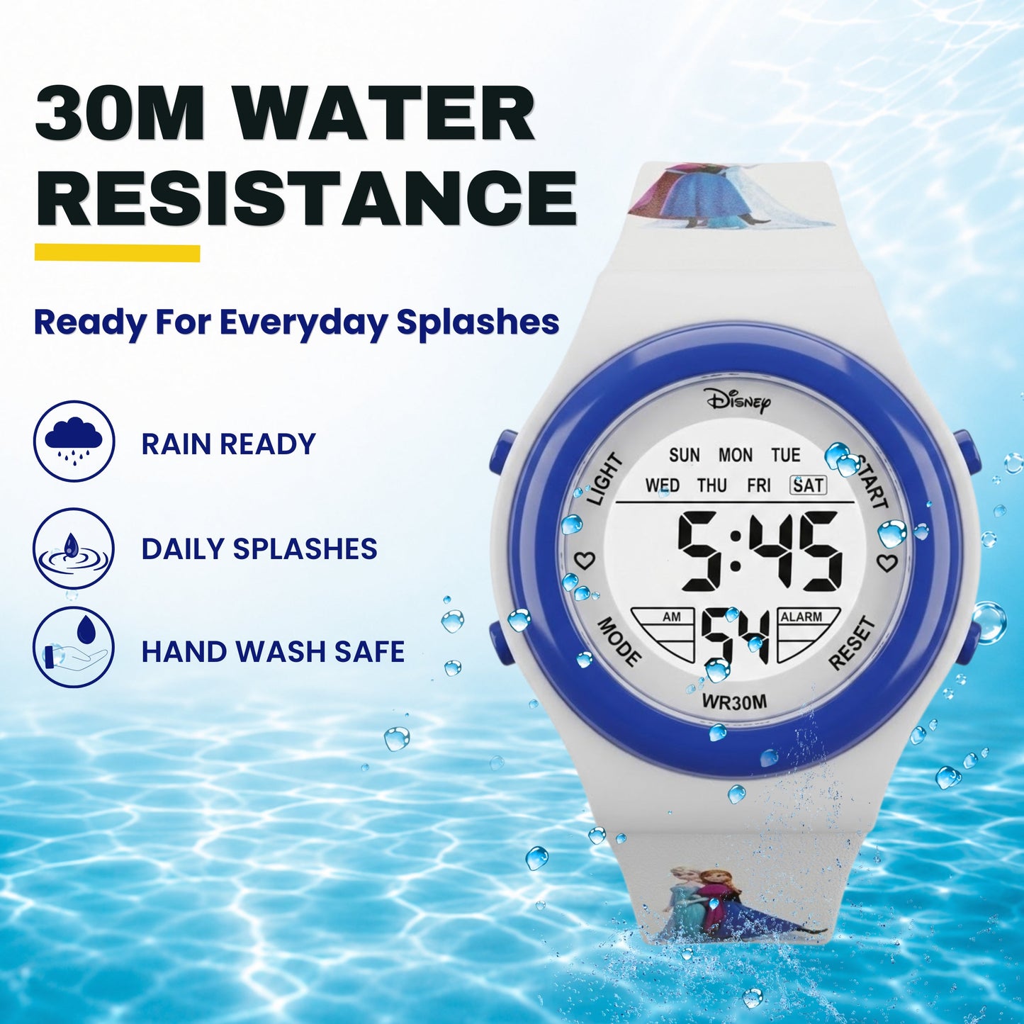Spiky MB05 Frozen Theme Digital Kids Watch with 7-Color LED Backlight