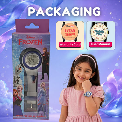 Spiky MB05 Frozen Theme Digital Kids Watch with 7-Color LED Backlight