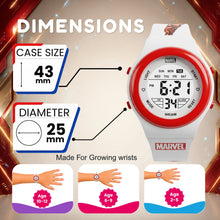 Spiky MB05 IronMan Hero Theme Digital Kids Watch with 7-Color LED Backlight